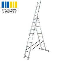 Алюминиевая трехсекционная лестница TRIOMAX VIRASTAR 3x10 ступеней