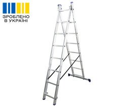 Алюминиевая двухсекционная лестница DUOMAX VIRASTAR 2x8 ступеней
