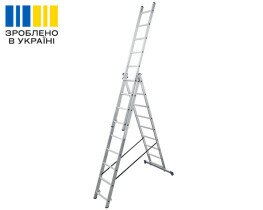 Алюминиевая трехсекционная лестница TRIOMAX VIRASTAR 3x9 ступеней