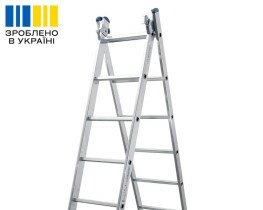 Алюминиевая двухсекционная лестница DUOMAX VIRASTAR 2x12 ступеней