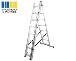 Алюминиевая трехсекционная лестница TRIOMAX VIRASTAR 3x8 ступеней