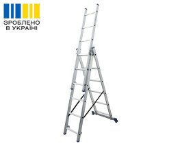 Алюминиевая трехсекционная лестница TRIOMAX VIRASTAR 3x6 ступеней