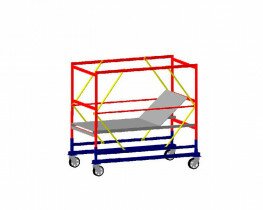 Базовый блок вышки-туры VIRASTAR КОМПАКТ 1,7x0,8 м (с колесами)