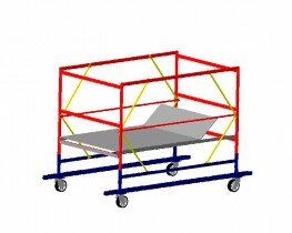 Базовый блок вышки-туры VIRASTAR ОПТИМА 2,0x1,2 м (с колесами)