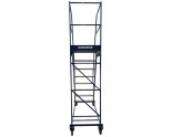 Драбина сталева складська пересувна H=1000 mm (без полиці)  Фото№1