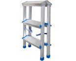 Double-sided aluminum ladder VIRASTAR GORA 2x3 steps  Photo№1
