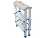 Double-sided aluminum ladder VIRASTAR GORA 2x3 steps  Photo№2