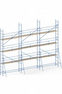 Wedge-clamp scaffolding