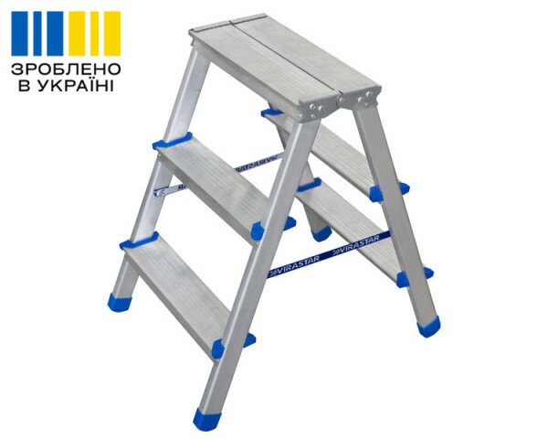 Dwustronna drabina aluminiowa VIRASTAR GORA 2x3 stopnie