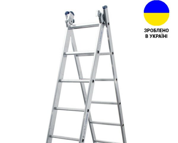 Aluminum two-section ladder DUOMAX VIRASTAR 2x12 steps