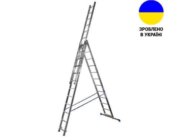 Алюминиевая трехсекционная лестница TRIOMAX VIRASTAR 3x12 ступеней